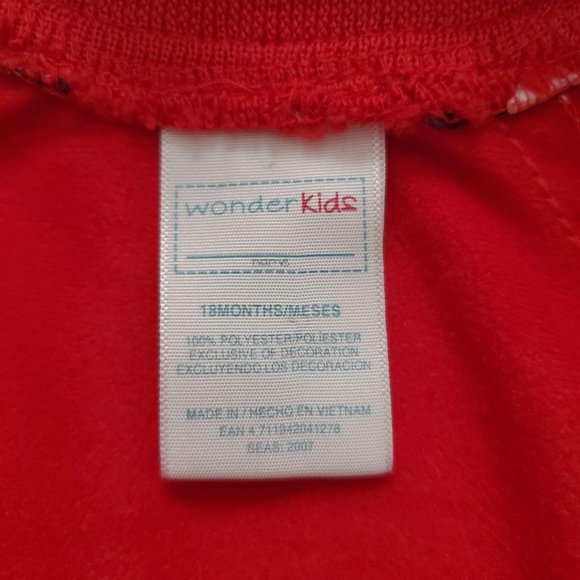 Wonder Kids Infant Boys Red/Blue Full Zip Front Varsity Jacket Size 18 Months - Picture 6 of 7
